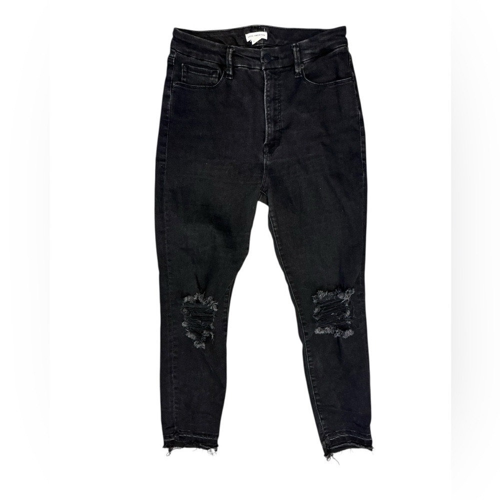 Good American Good waist distressed raw hem size 10